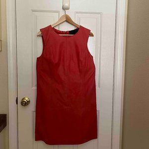 Miss Wu Lamb Leather Sleeveless mini Dress